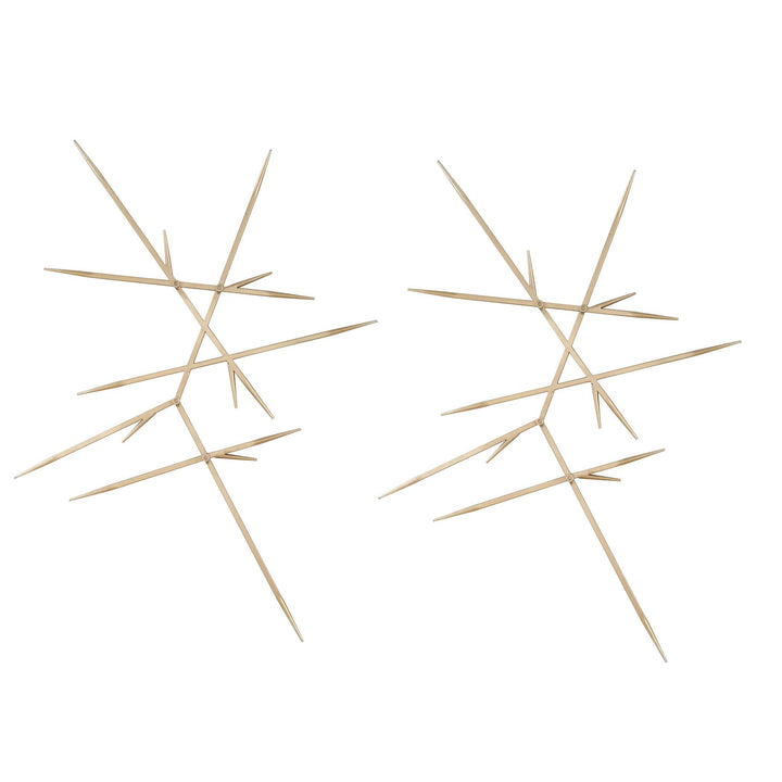 American Home Furniture Uttermost Fireworks Silver Wall Decor, S/2