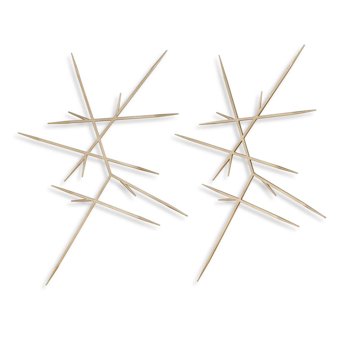 American Home Furniture Uttermost Fireworks Silver Wall Decor, S/2