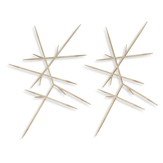 American Home Furniture Uttermost Fireworks Silver Wall Decor, S/2