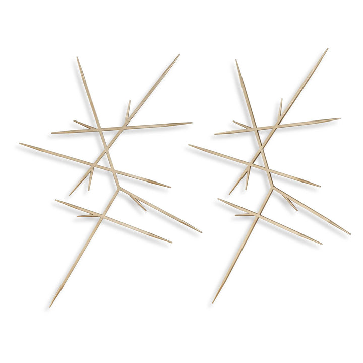 American Home Furniture Uttermost Fireworks Silver Wall Decor, S/2
