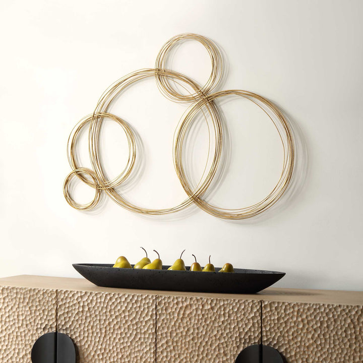 American Home Furniture Uttermost Golden Bubbles Metal Wall Decor