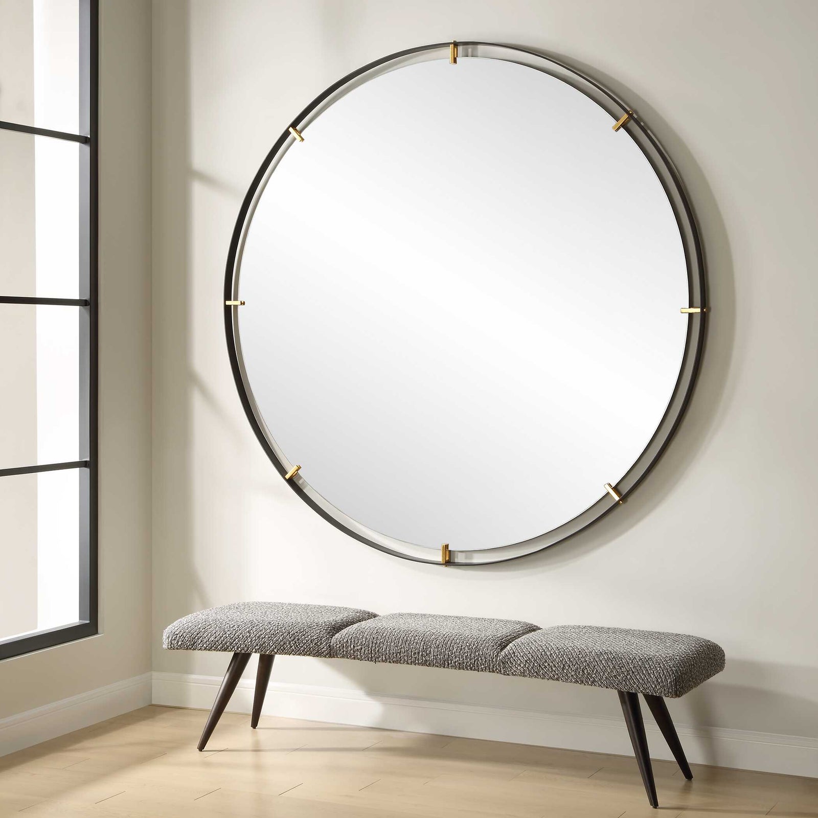 American Home Furniture Uttermost Grand Pendulum Round Mirror