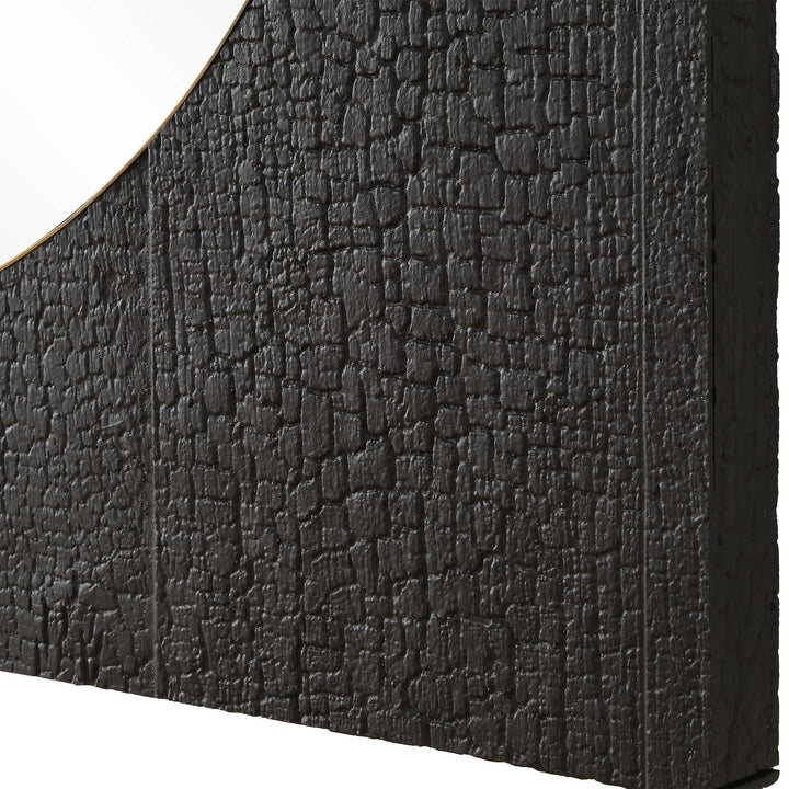 American Home Furniture Uttermost Ember Black Square Mirror
