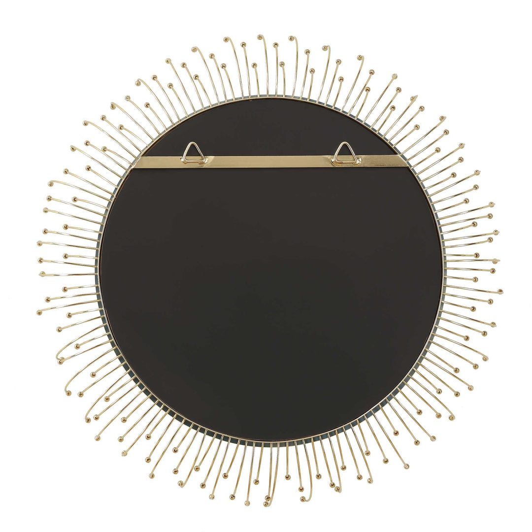 American Home Furniture Uttermost Aga Round Gold Mirror