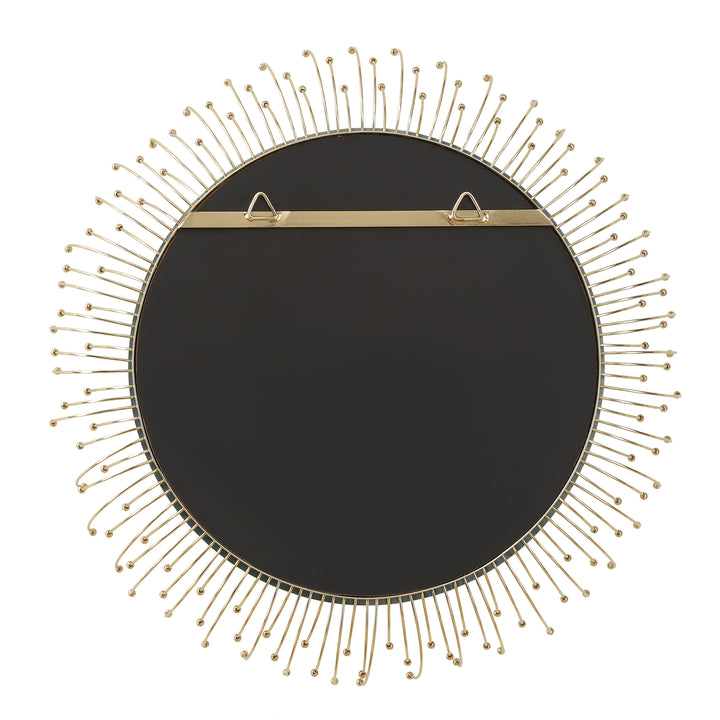 American Home Furniture | Uttermost - Aga Round Gold Mirror