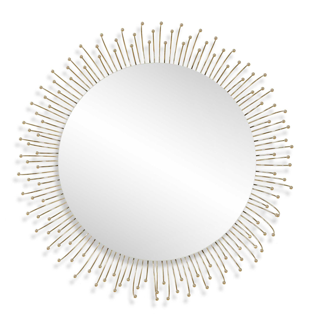 American Home Furniture Uttermost Aga Round Gold Mirror