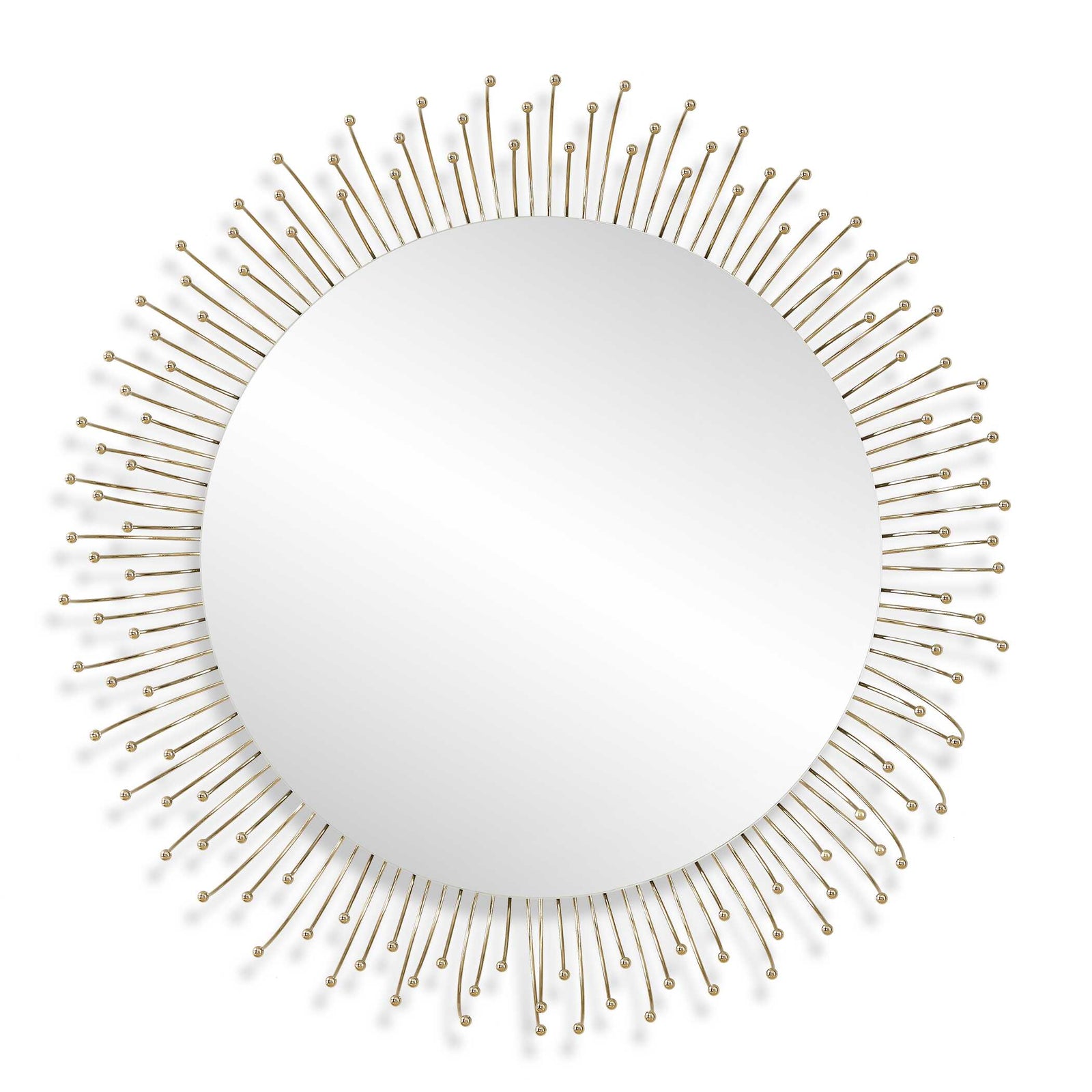 American Home Furniture Uttermost Aga Round Gold Mirror