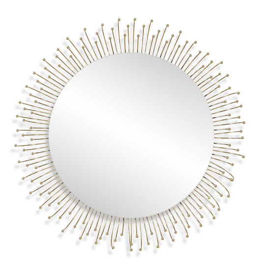 American Home Furniture Uttermost Aga Round Gold Mirror