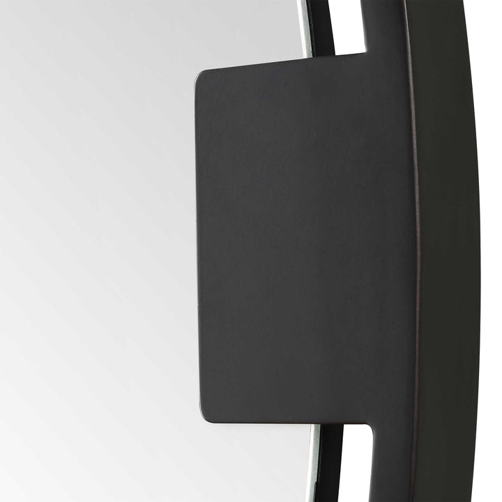 American Home Furniture Uttermost Cornelia Black Round Mirror