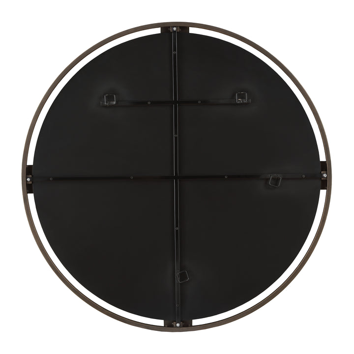 American Home Furniture | Uttermost - Cornelia Black Round Mirror