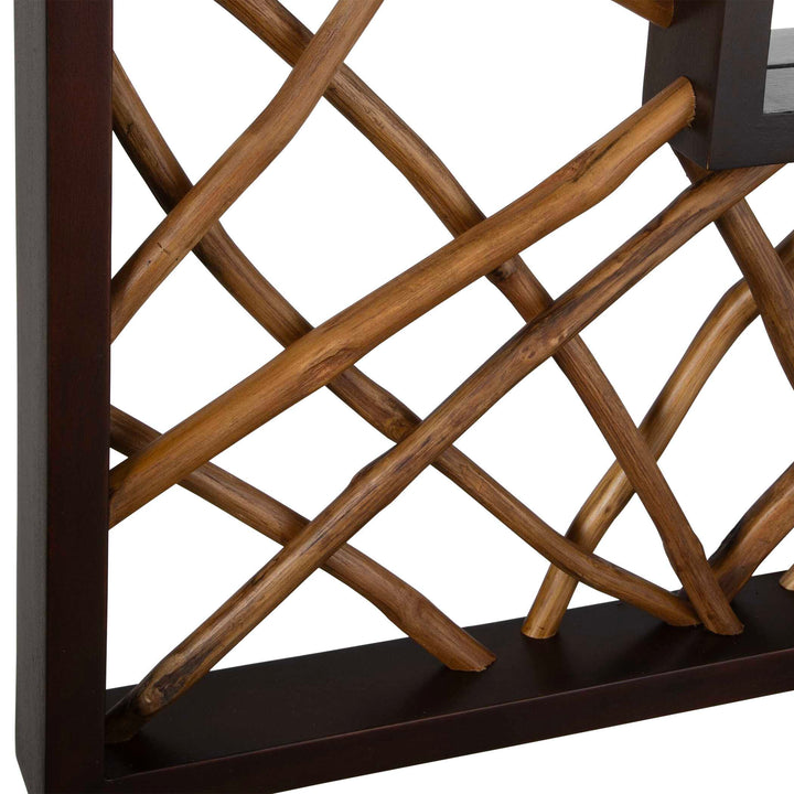 American Home Furniture Uttermost Teak Maze Rectangle Mirror