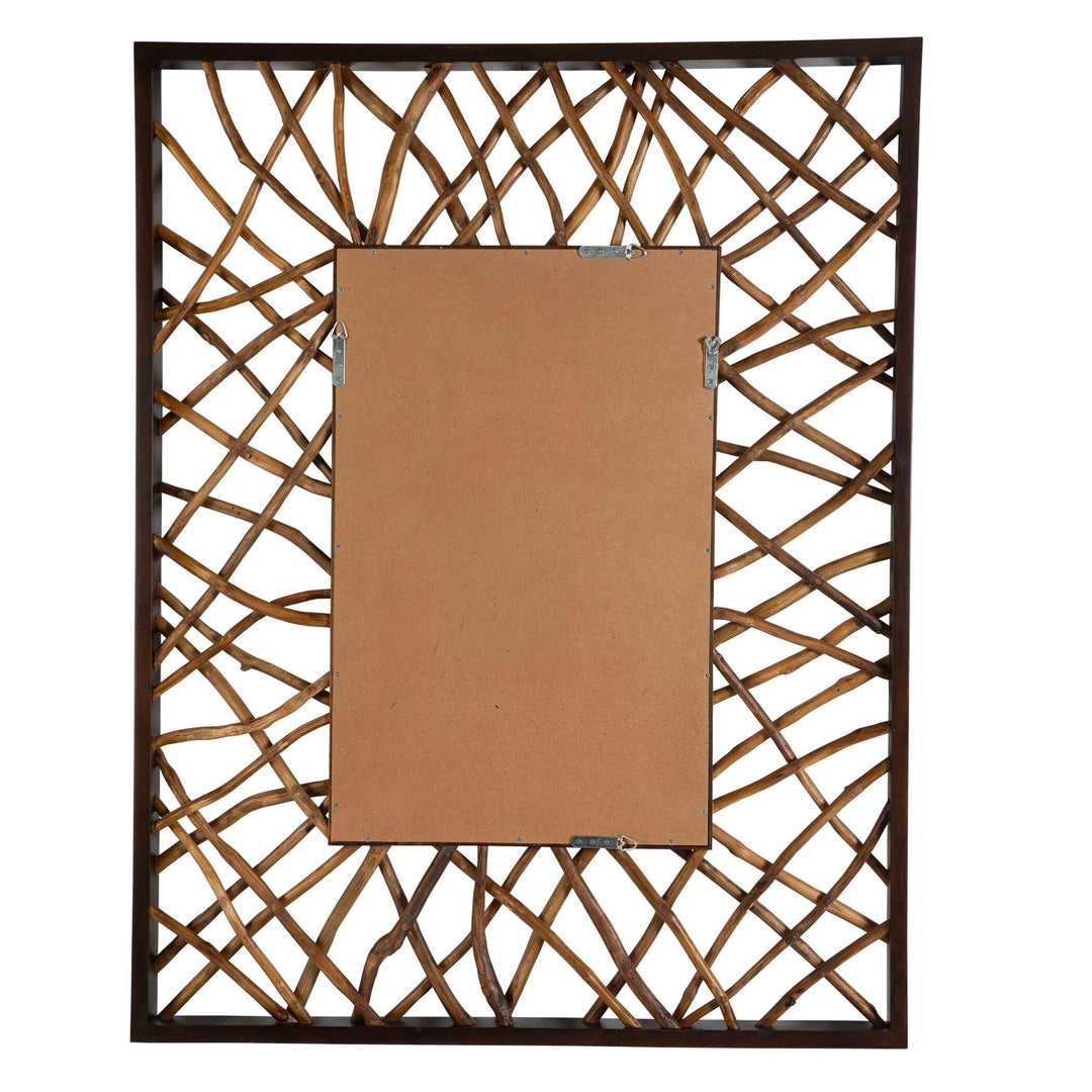 American Home Furniture Uttermost Teak Maze Rectangle Mirror