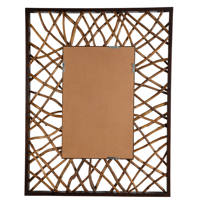 American Home Furniture | Uttermost - Teak Maze Rectangle Mirror