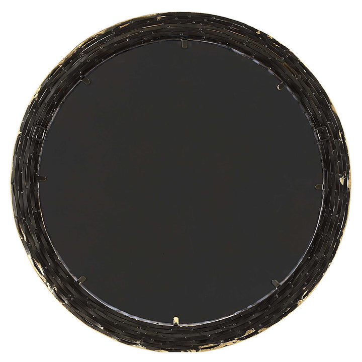 American Home Furniture Uttermost Celeste Gold Round Mirror
