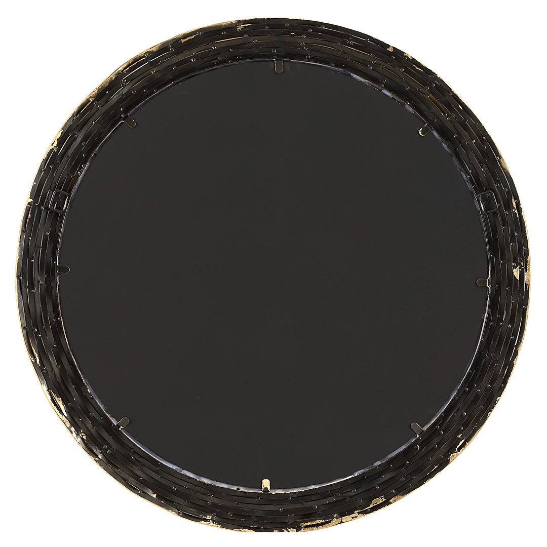 American Home Furniture | Uttermost - Celeste Gold Round Mirror