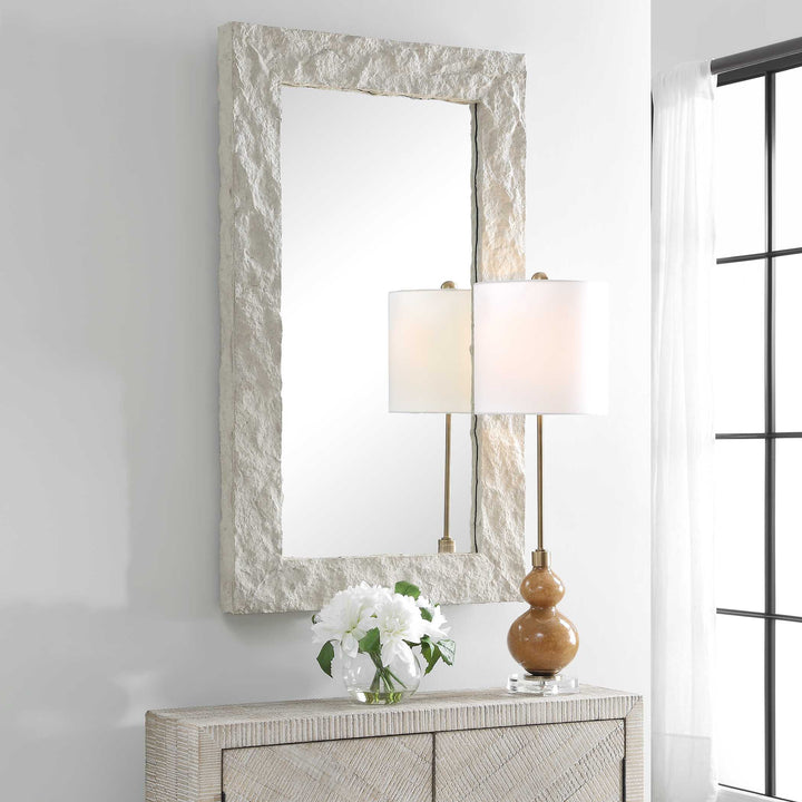 American Home Furniture Uttermost Quarry Rectangle Stone Veneer Mirror