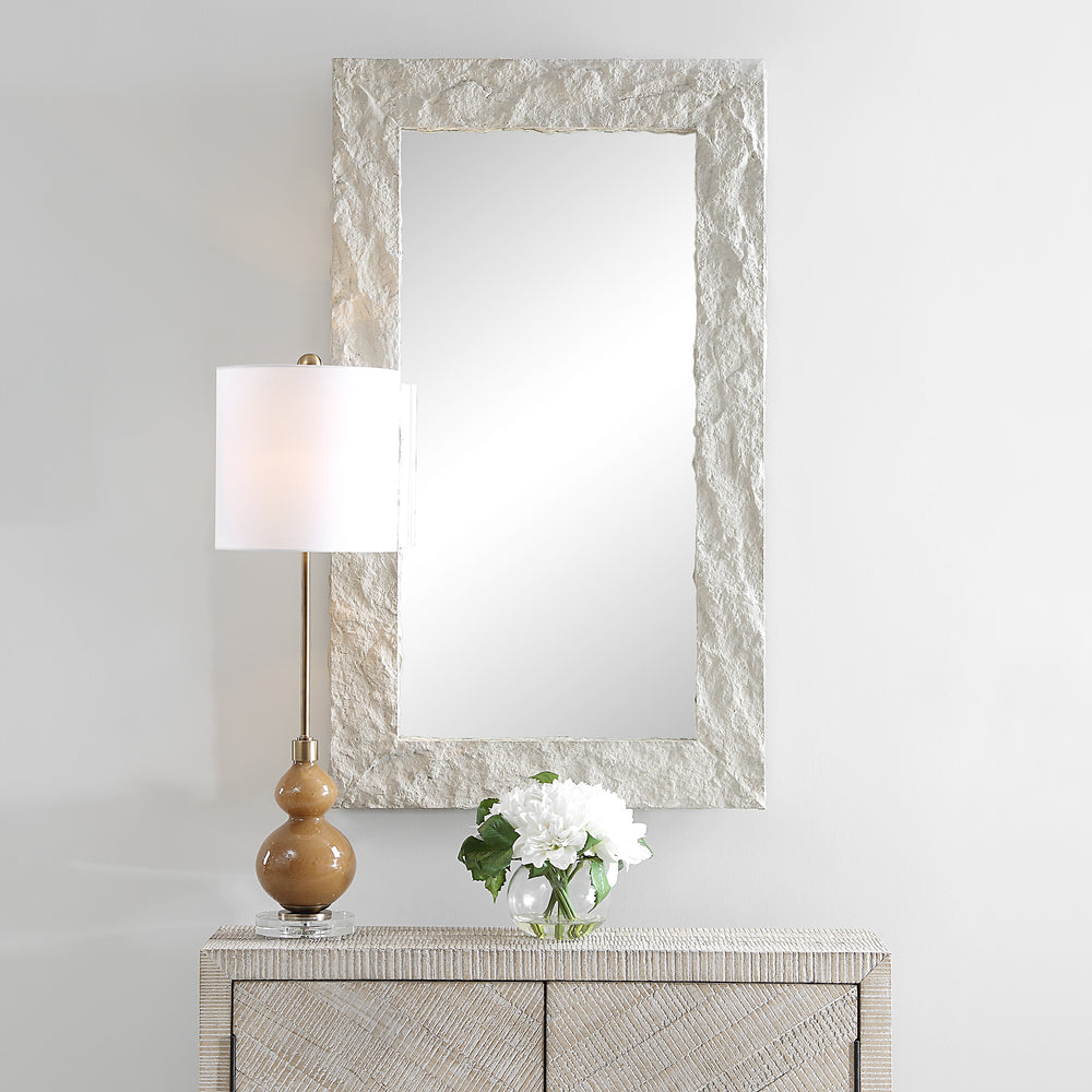 American Home Furniture | Uttermost - Quarry Rectangle Stone Veneer Mirror