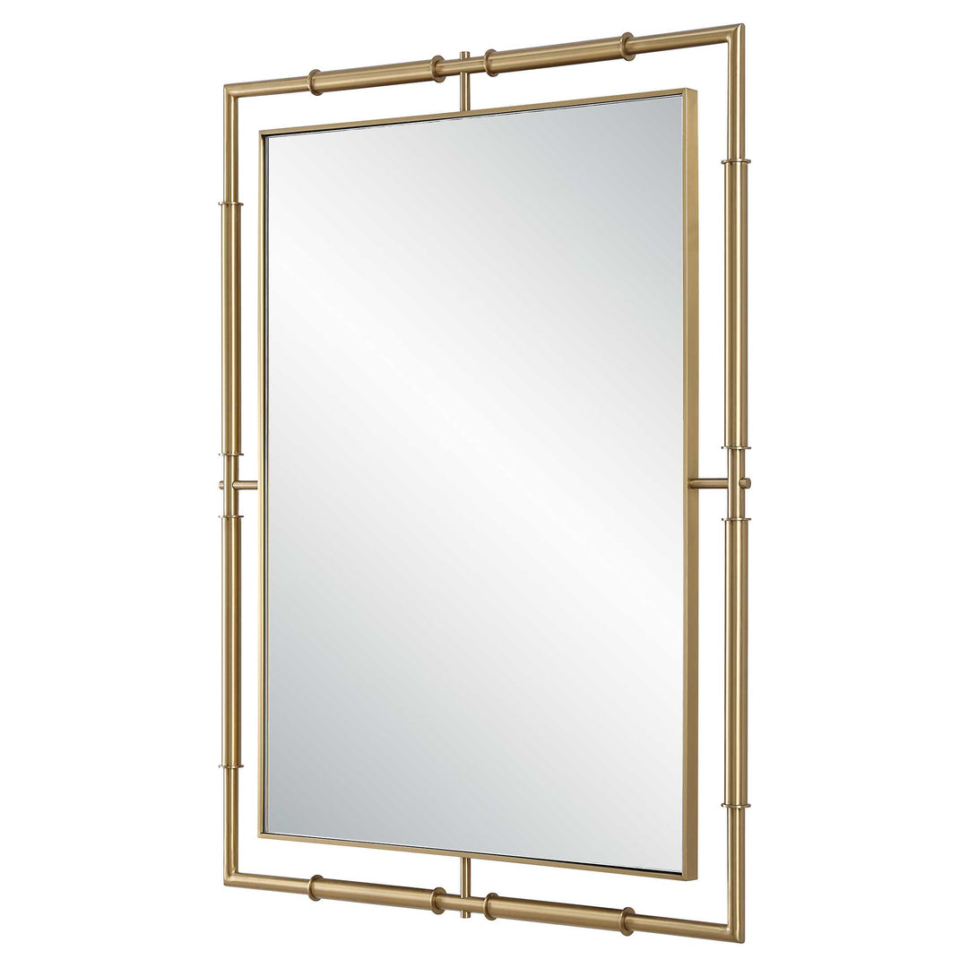 American Home Furniture Uttermost It's All Connected Rectangle Brass Mirror