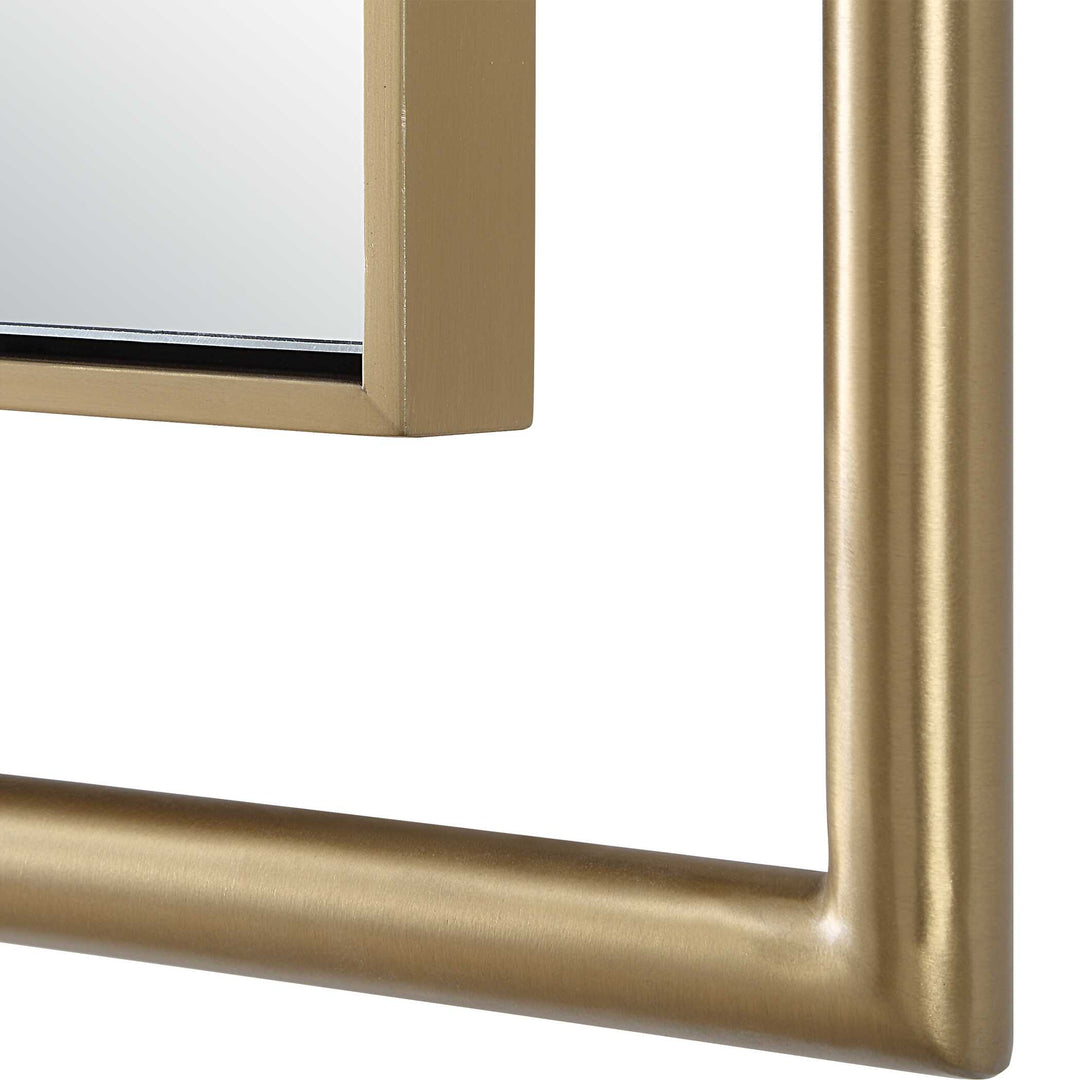 American Home Furniture Uttermost It's All Connected Rectangle Brass Mirror