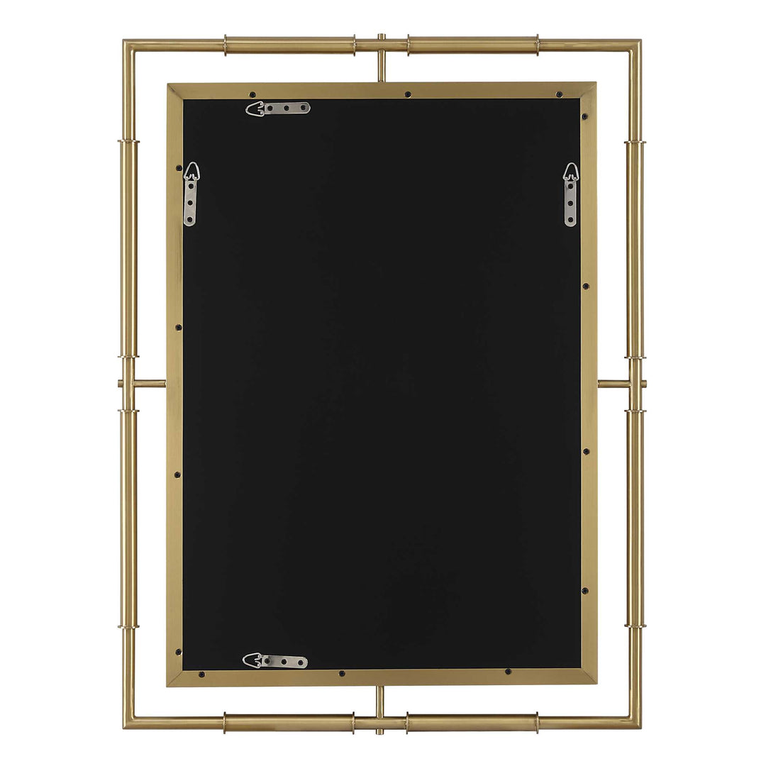 American Home Furniture Uttermost It's All Connected Rectangle Brass Mirror