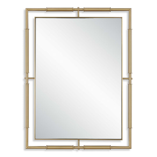 American Home Furniture Uttermost It's All Connected Rectangle Brass Mirror