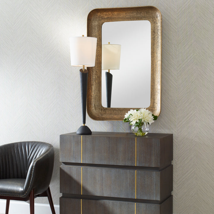 American Home Furniture | Uttermost - Alvaro Antique Brass Mirror