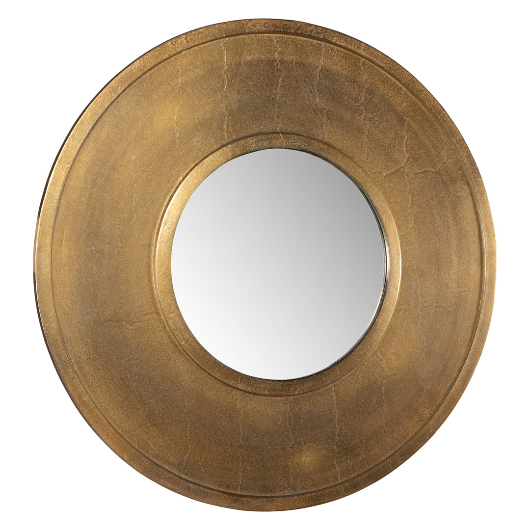 American Home Furniture | Uttermost - Axel Round Brass Mirror