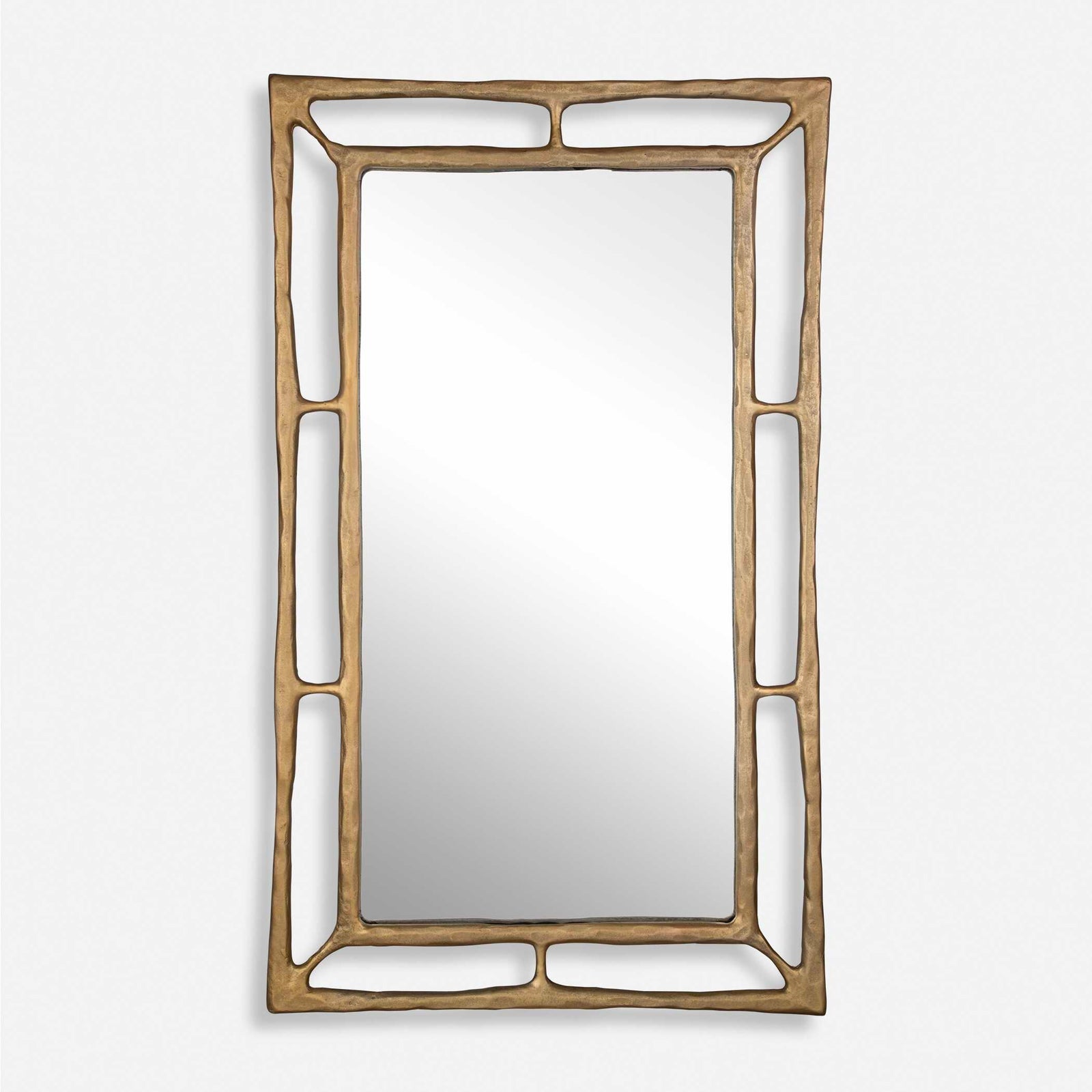 American Home Furniture Uttermost Felix Brass Rectangle Mirror