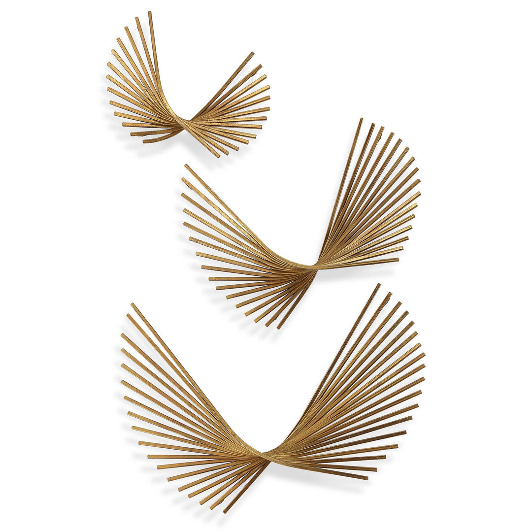 Coreograph Antique Gold Wall Decor - Set of 3 - AmericanHomeFurniture