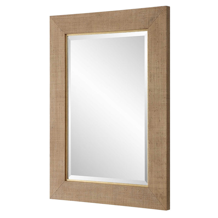 American Home Furniture Uttermost Bungalow Grass Cloth Mirror