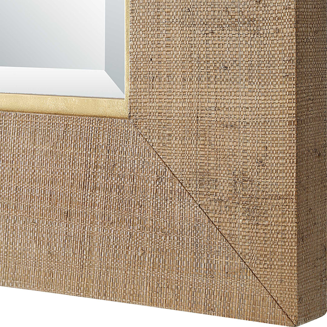 American Home Furniture Uttermost Bungalow Grass Cloth Mirror