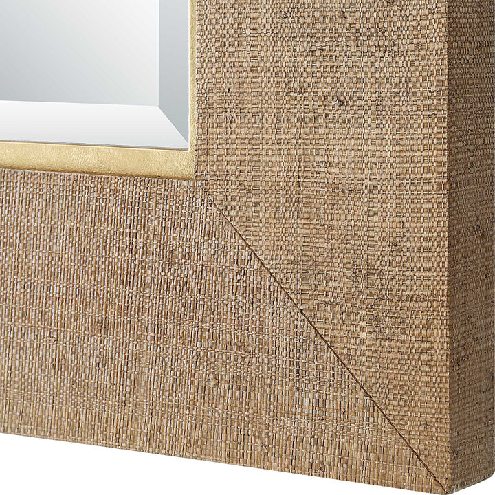 American Home Furniture Uttermost Bungalow Grass Cloth Mirror