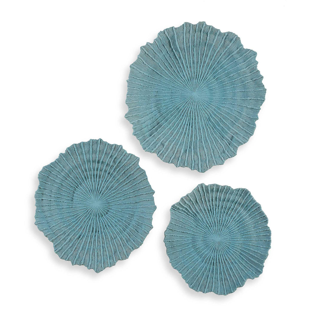 Ocean Gems Blue Wall Decor - Set of 3 - AmericanHomeFurniture