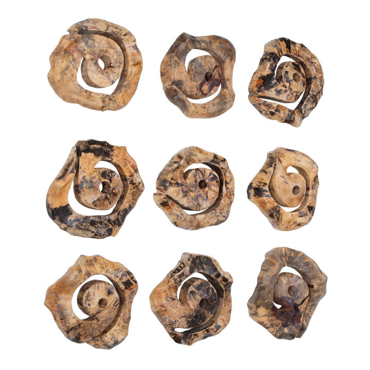 American Home Furniture Uttermost Corkscrew Wood Wall Decor Set of 9