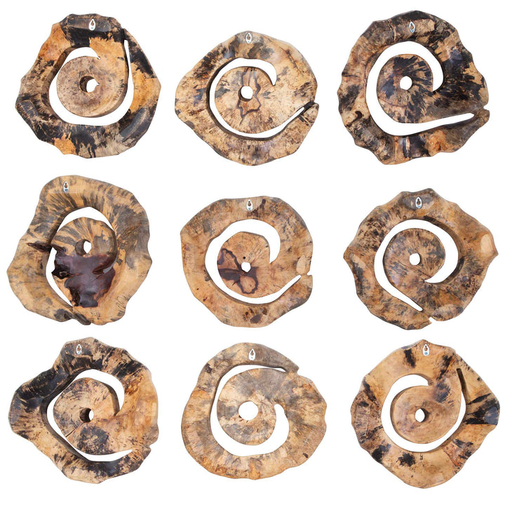 American Home Furniture Uttermost Corkscrew Wood Wall Decor Set of 9