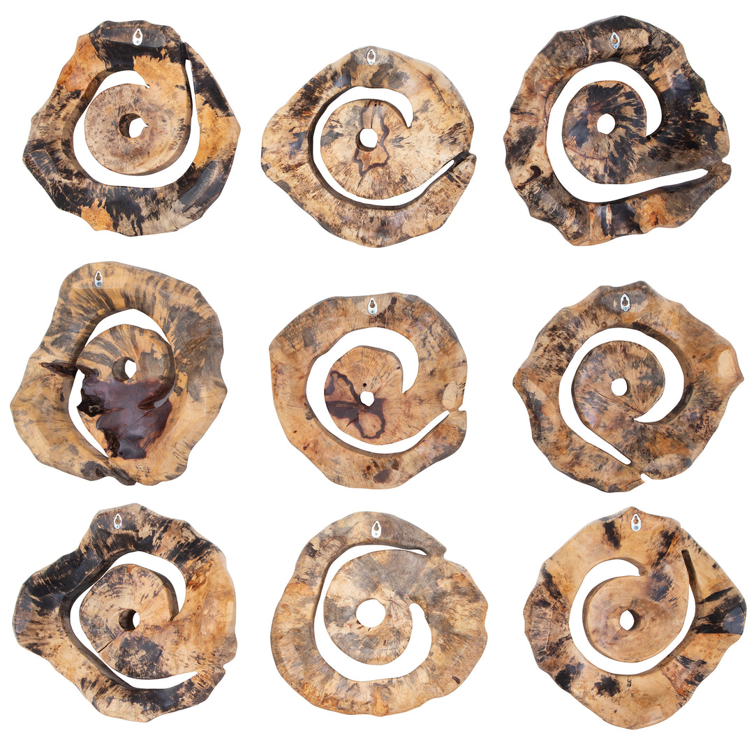 American Home Furniture Uttermost Corkscrew Wood Wall Decor Set of 9