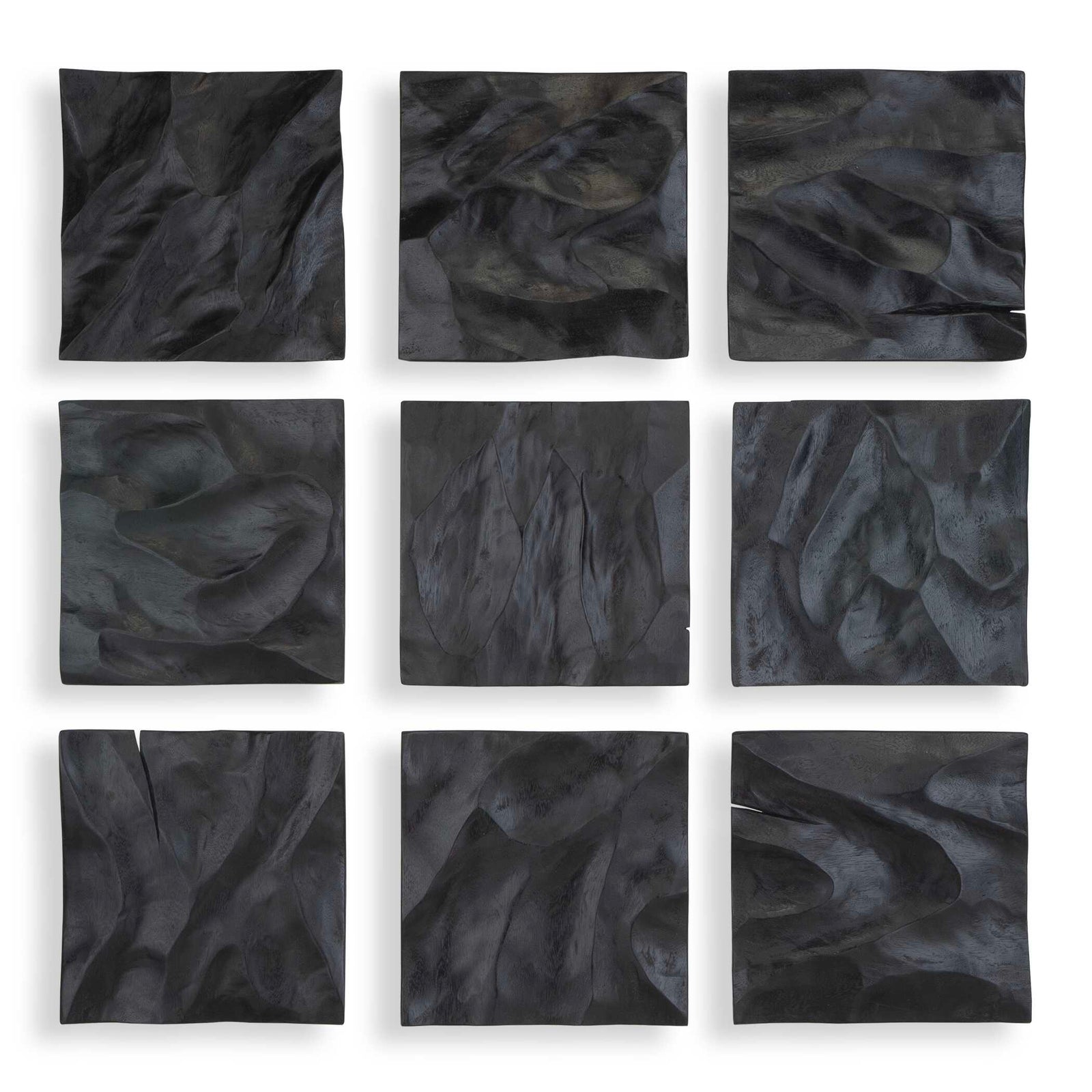 American Home Furniture Uttermost Malosi Black Wood Wall Decor Set of 9