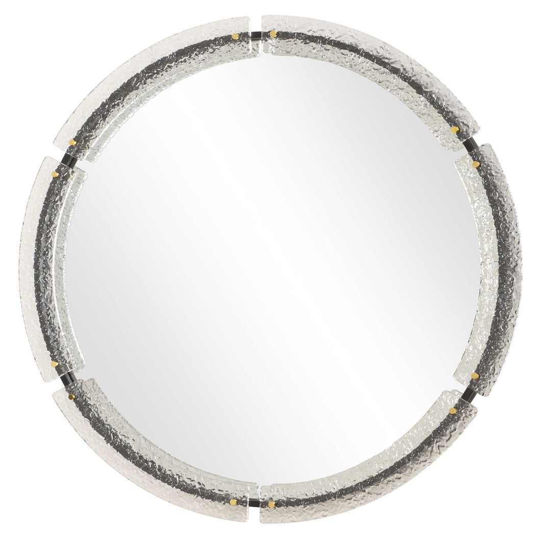 American Home Furniture Uttermost Crystalline Round Mirror