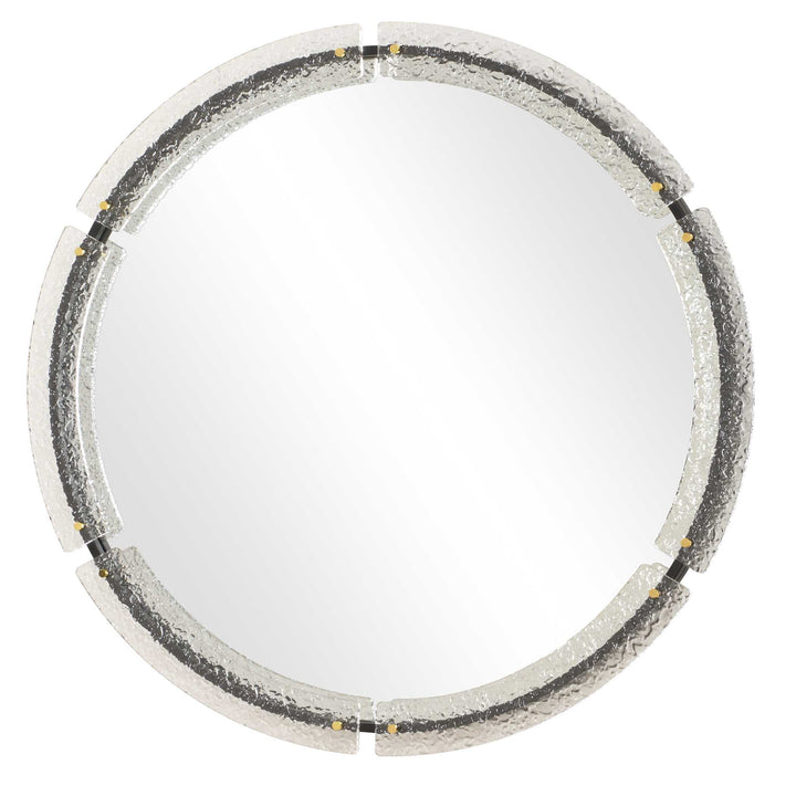 American Home Furniture Uttermost Crystalline Round Mirror