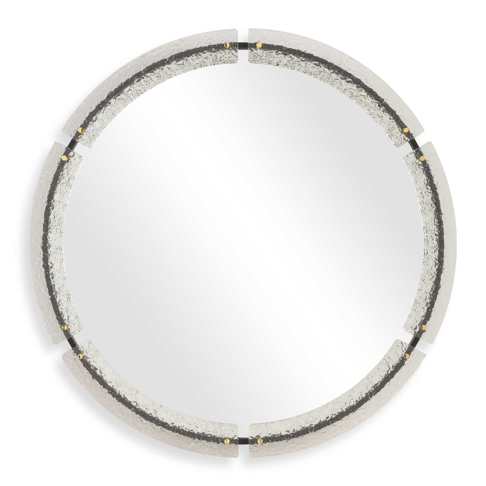 American Home Furniture Uttermost Crystalline Round Mirror