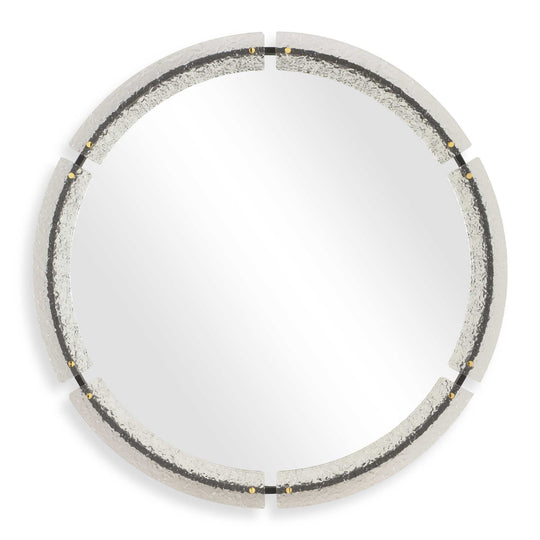 American Home Furniture Uttermost Crystalline Round Mirror