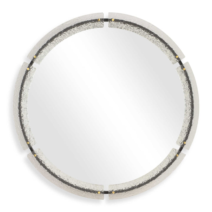 American Home Furniture Uttermost Crystalline Round Mirror