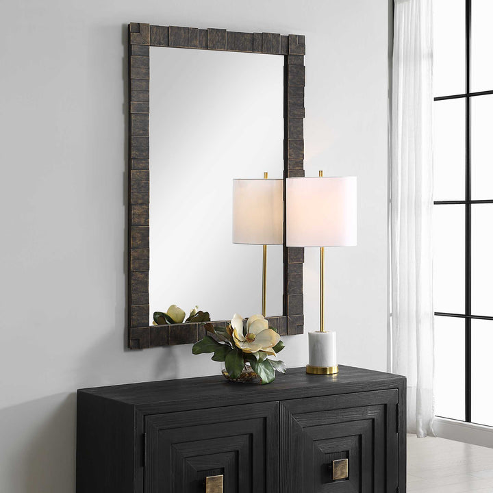 American Home Furniture Uttermost Bustelo Dark Bronze Mirror