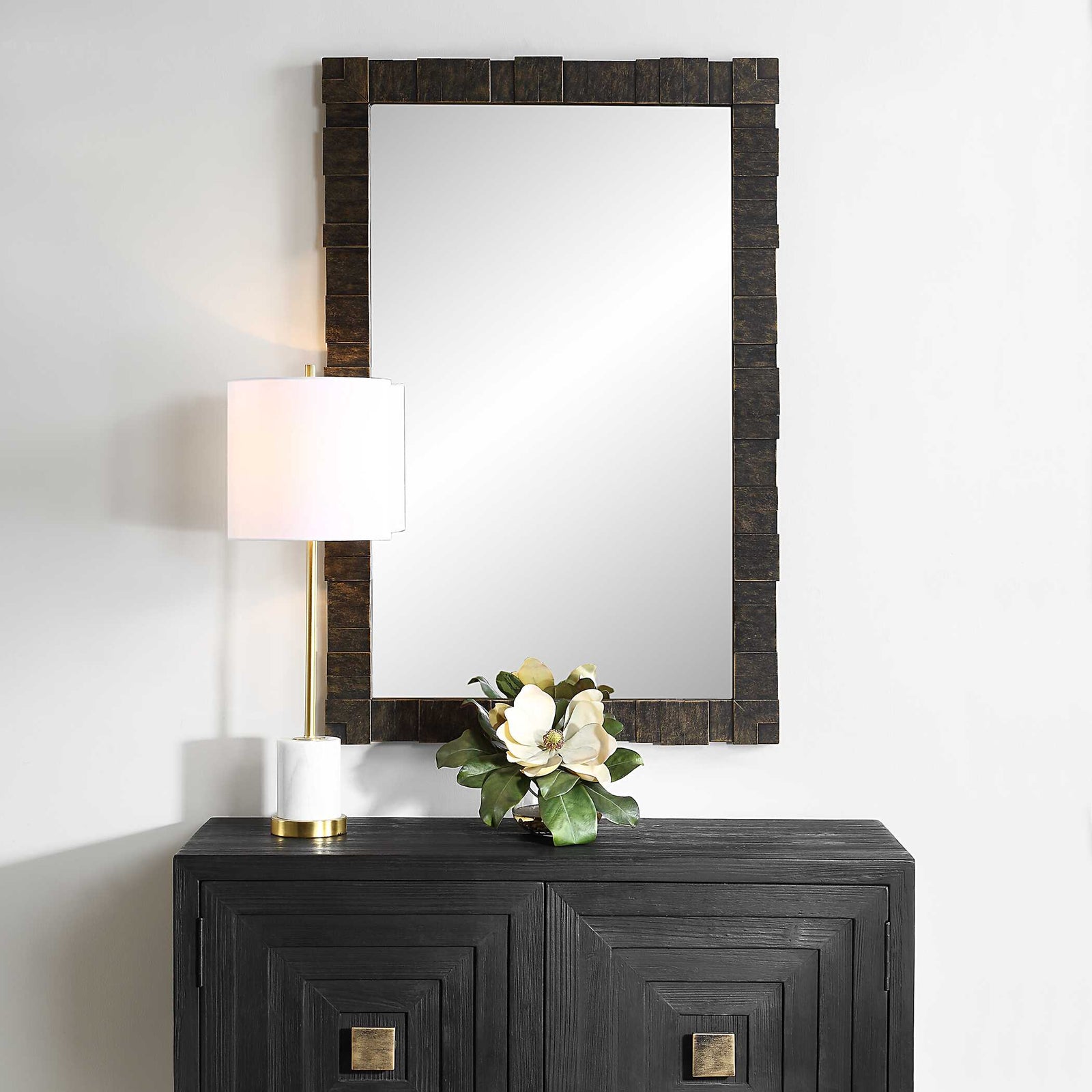 American Home Furniture Uttermost Bustelo Dark Bronze Mirror