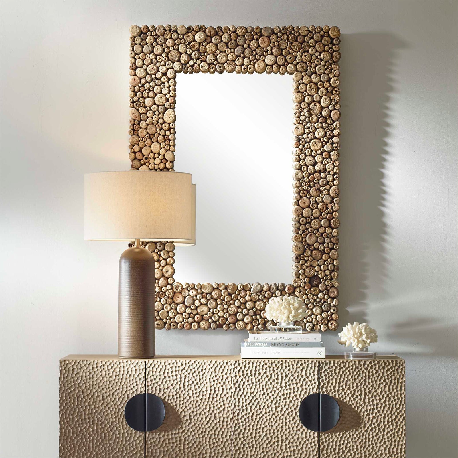 American Home Furniture Uttermost Timberwood Rectangular Mirror