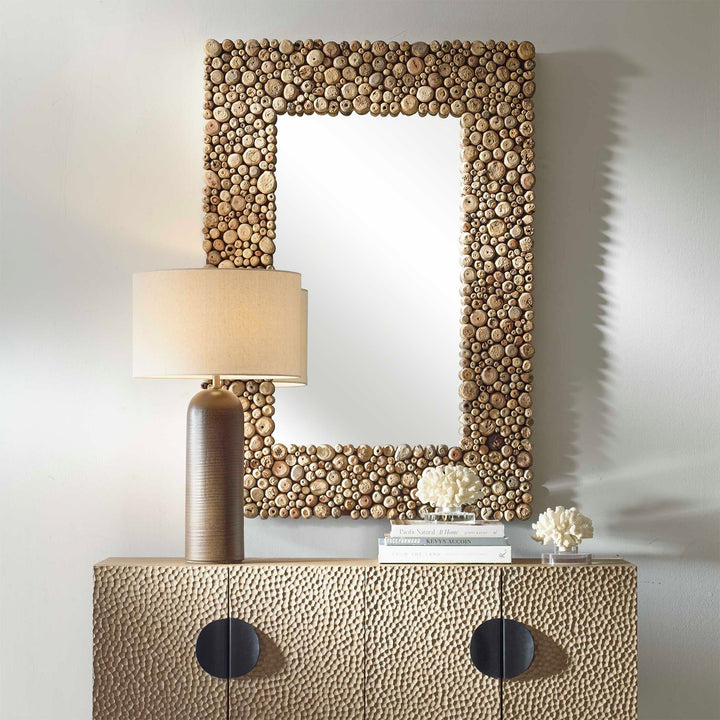 American Home Furniture Uttermost Timberwood Rectangular Mirror