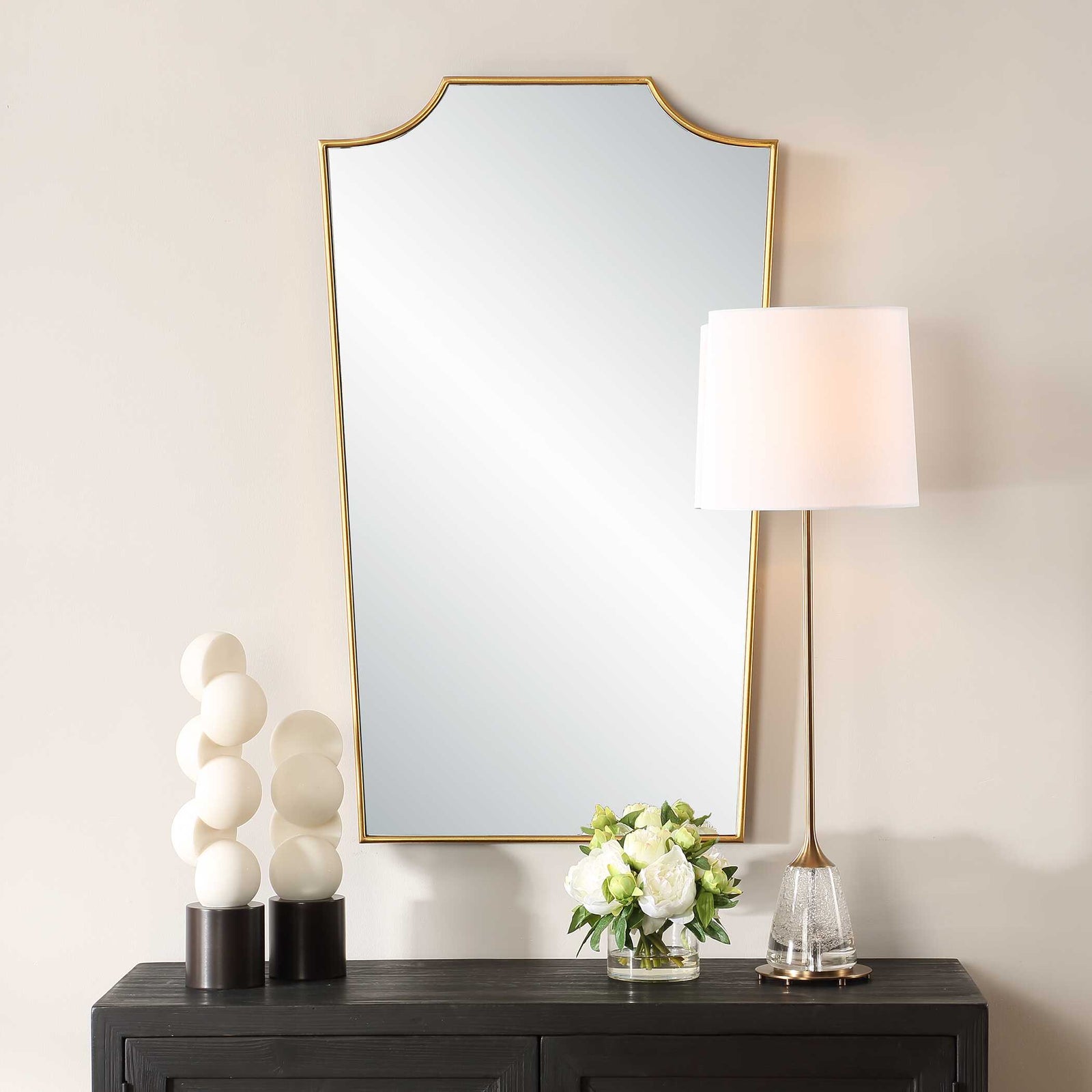 American Home Furniture Uttermost Demure Antique Gold Mirror