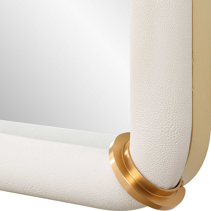 American Home Furniture Uttermost Cyprus White Dressing Mirror