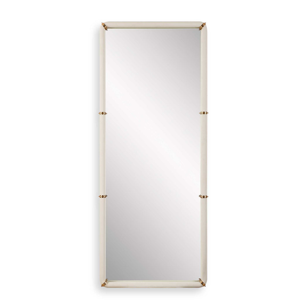 American Home Furniture Uttermost Cyprus White Dressing Mirror