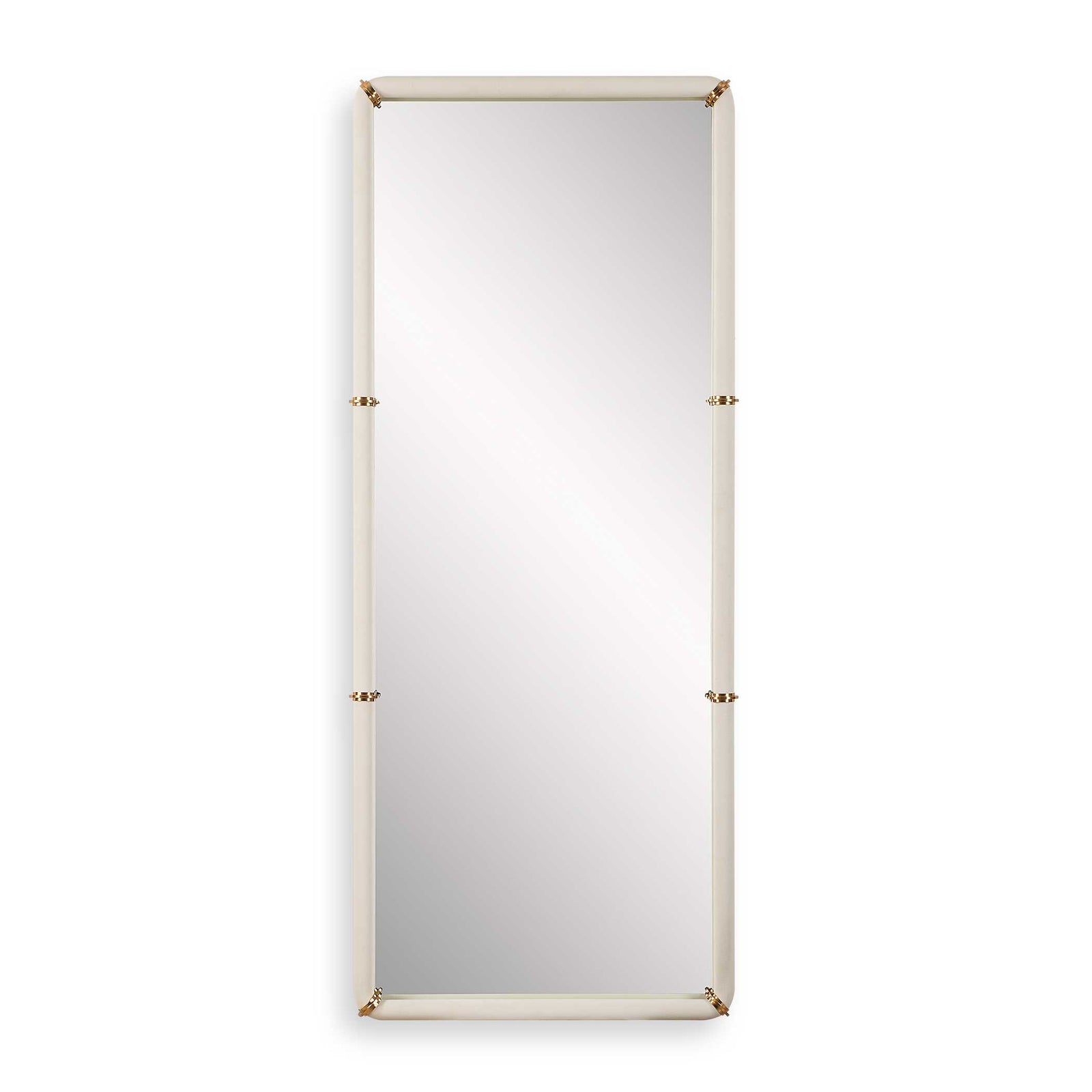 American Home Furniture Uttermost Cyprus White Dressing Mirror